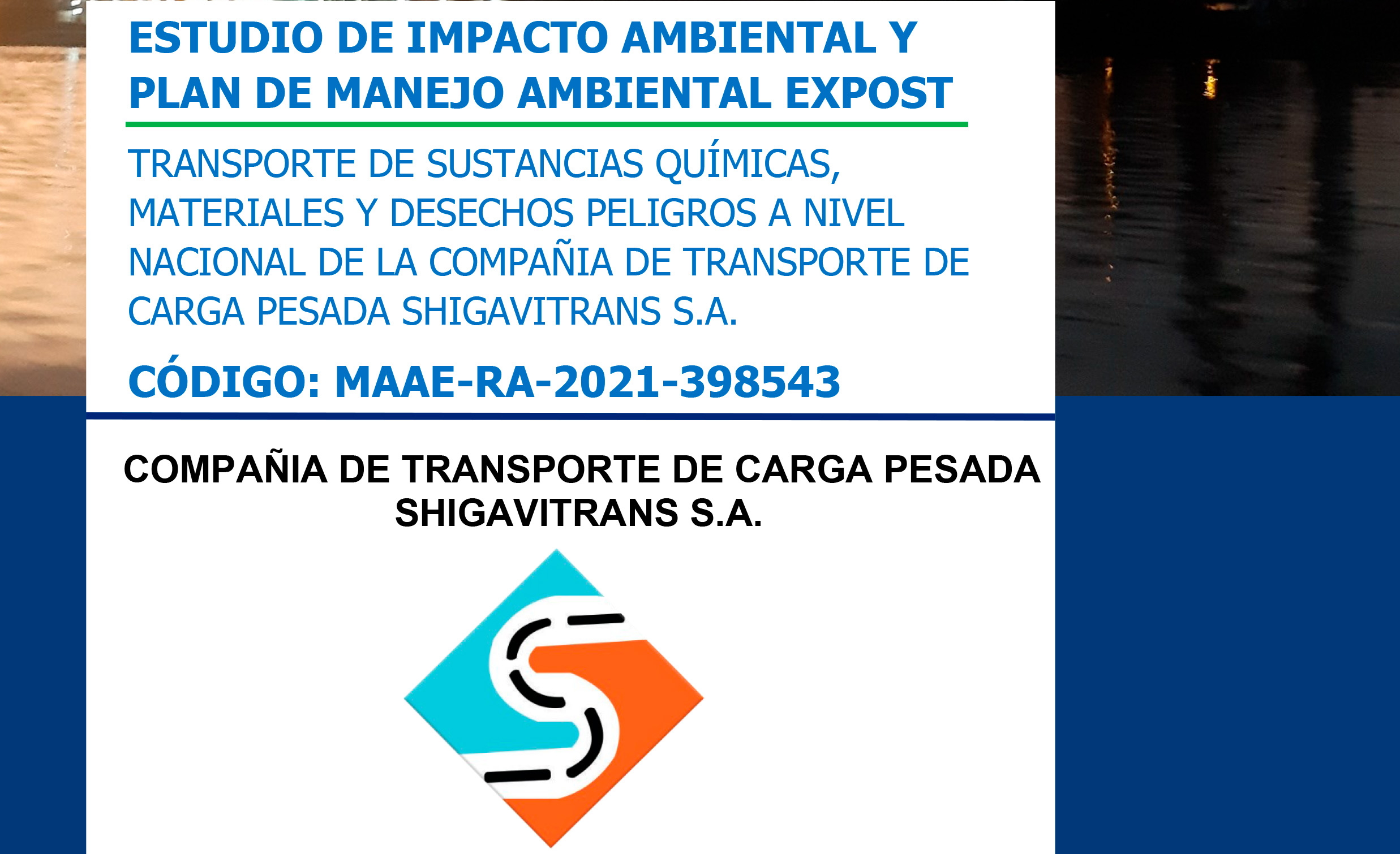 Socialización del EIA de la Empresa SHIGAVITRANS S.A 